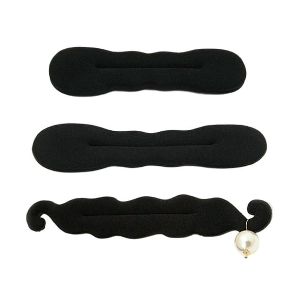 Dbuoem Women Hair Bun Maker Sponge Faux Pearls Decor Bun Former Styling Sponge Hair Bun Shaping Tool