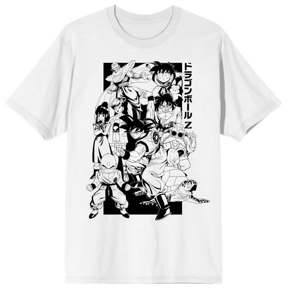 Dbz Color Me Men's White Crew Neck Tee - 3XL
