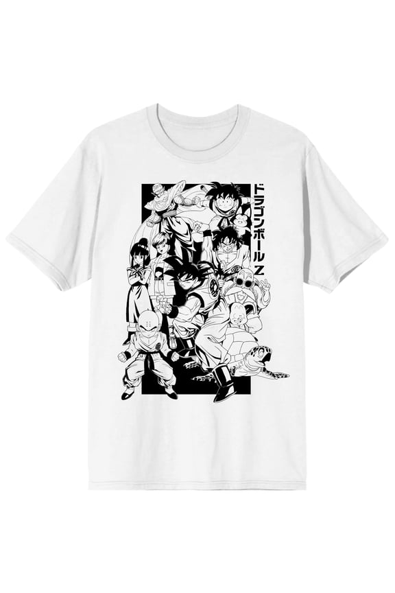 Dbz Color Me Men's White Crew Neck Tee - S