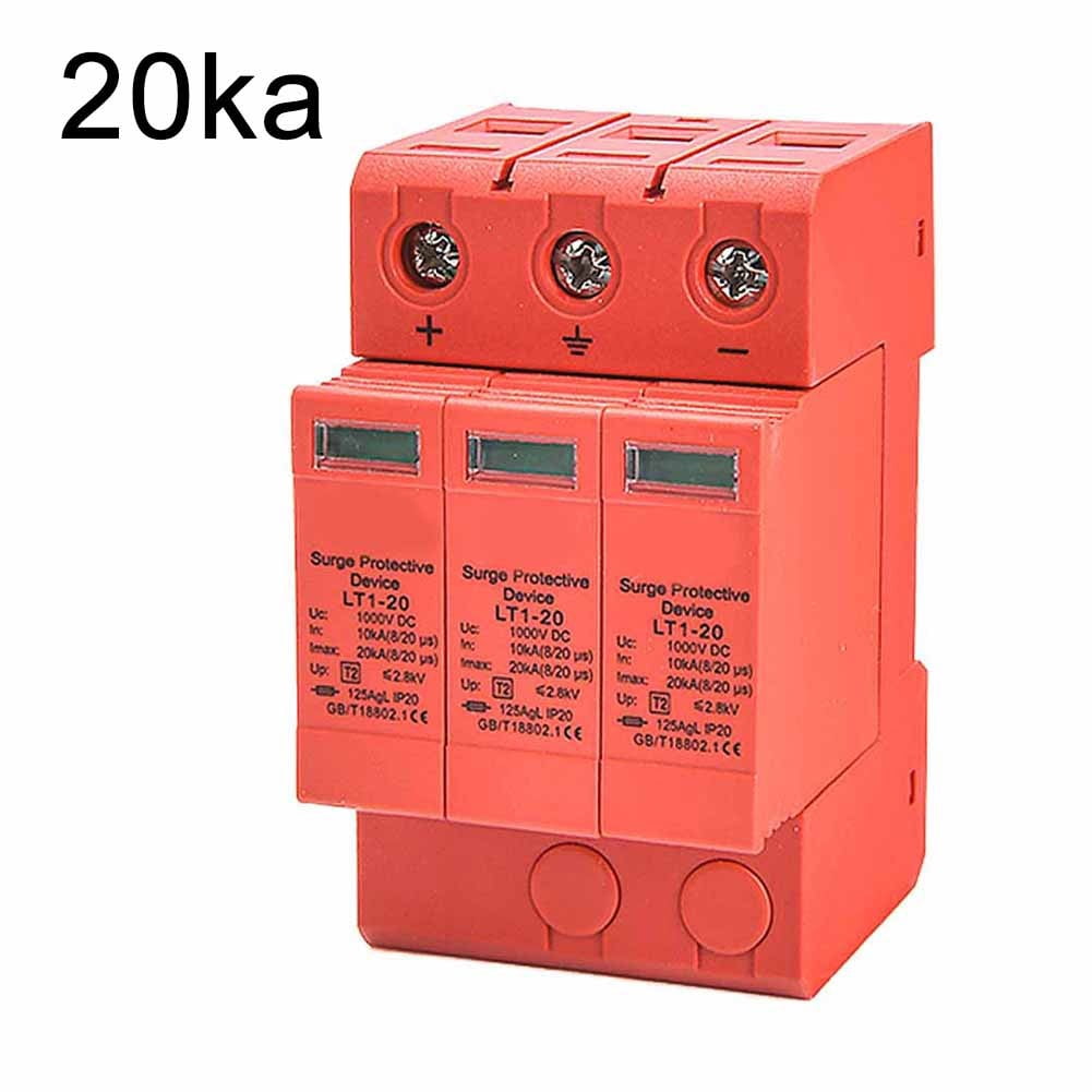 Dc 1000V 3P 20Ka/40Ka Surge Protective Device For Spd Solar ...