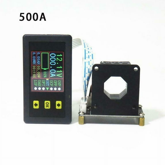 Dc 120v 100a 200a 500a Lcd Combo Meter Voltage Current Kwh Watt Meter 12v 24v 48v 96v Battery Capacity Power Monitoring