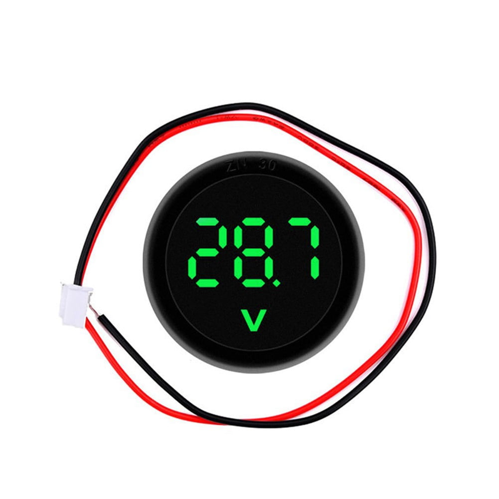 Dc 5100V Led Digital Display Round TwoWire Voltmeter Car Voltage