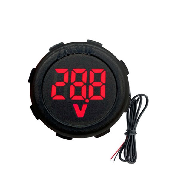 Dc 5-100V Round Dual Line Led Digital Display Waterproof Voltmeter Tester