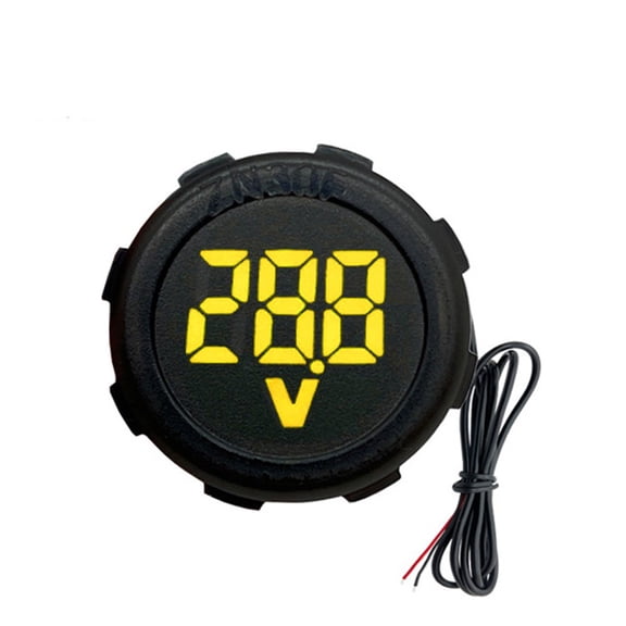 Dc 5-100V Round Dual Line Led Digital Display Waterproof Voltmeter Tester
