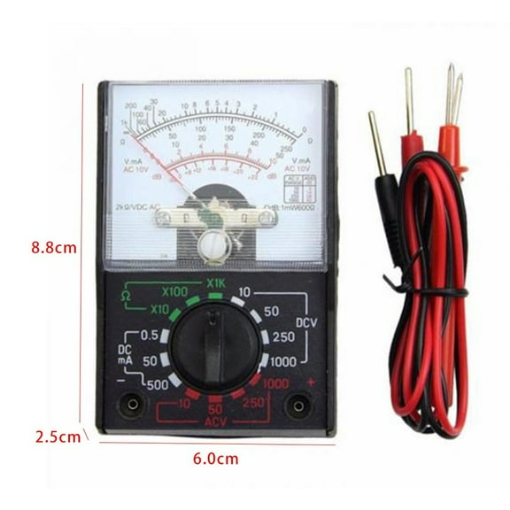Dc/Ac 1000V Voltmeter 250Ma Ammeter 1K Resistance Meter Analog Multimeter