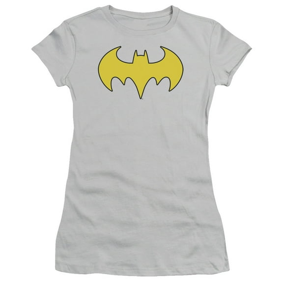 Dc - Bat Girl Logo - Juniors Teen Girls Cap Sleeve Shirt - Medium
