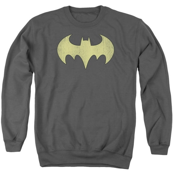 DC Comics Batgirl Logo Distressed Mens Crew Neck Sweatshirt