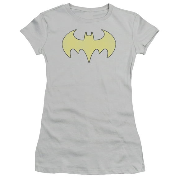 Dc - Batgirl Logo Distressed - Juniors Teen Girls Cap Sleeve Shirt - X-Large