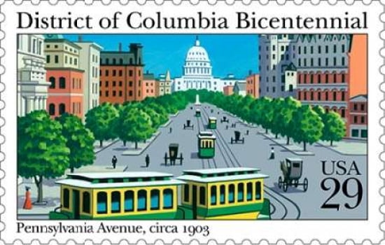 Dc Bicentennial Canvas Art - US POSTAL SERVICE (24 x 36)