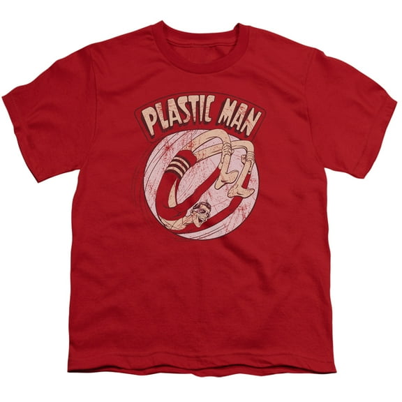 Youth: Plastic Man - Bounce Apparel Kids T-Shirt - Red