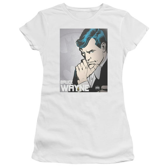 Dc - Bruce Wayne - Juniors Teen Girls Cap Sleeve Shirt - XX-Large