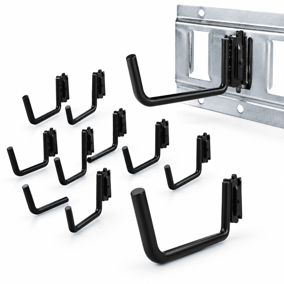Dc Cargo - Extended Flat J Hook E Track Ladder Hooks (10 Pack) Shed Garwall Hanger Accessories Storhangers For Ladders Large Tool