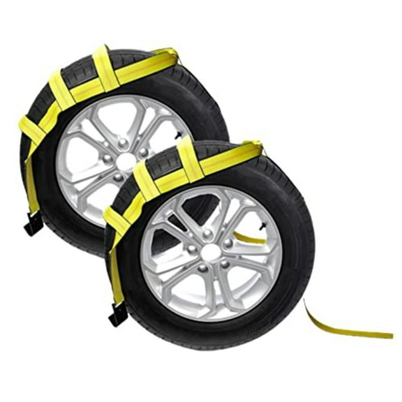 "Dc Cargo Mall Tow Dolly Basket Straps with Flat Hooks , 2-Pack , Car Wheel Straps for Auto Hauling by DC Cargo Mall"