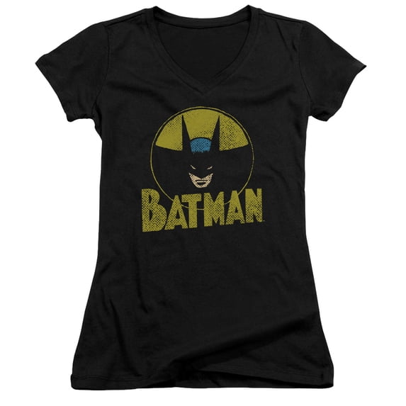 Dc - Circle Bat - Juniors Cap Sleeve V-Neck Shirt - X-Large