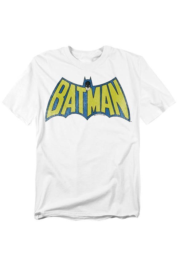 DC Comics T-Shirt Classic Batman Logo Unisex Graphic Tee For Men & Women White 