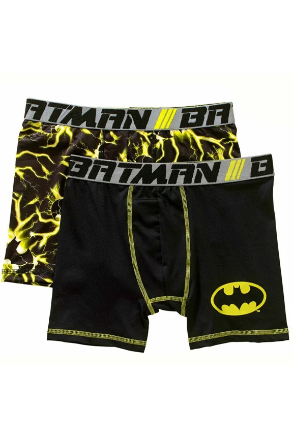 Dc Comics Batman 2 Pack Boy'S Boxer Briefs Shorts Boys Underwear Size 10 Large