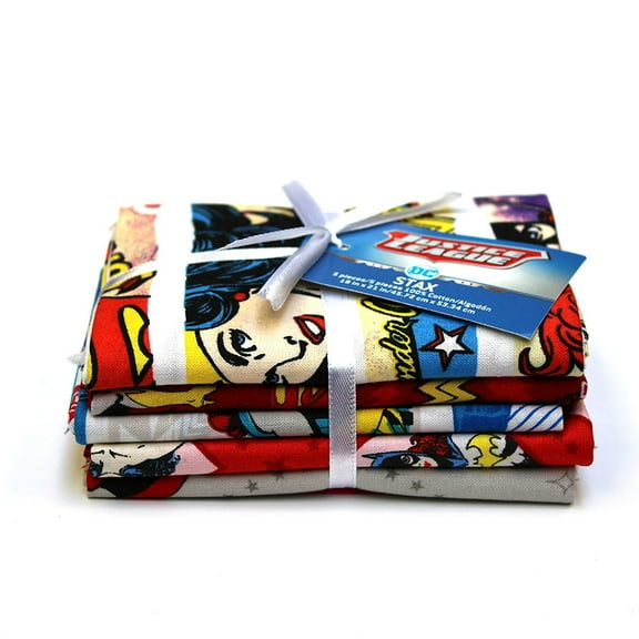 Dc Comics Heroines 4 Pack Of Precut Cotton Bundle