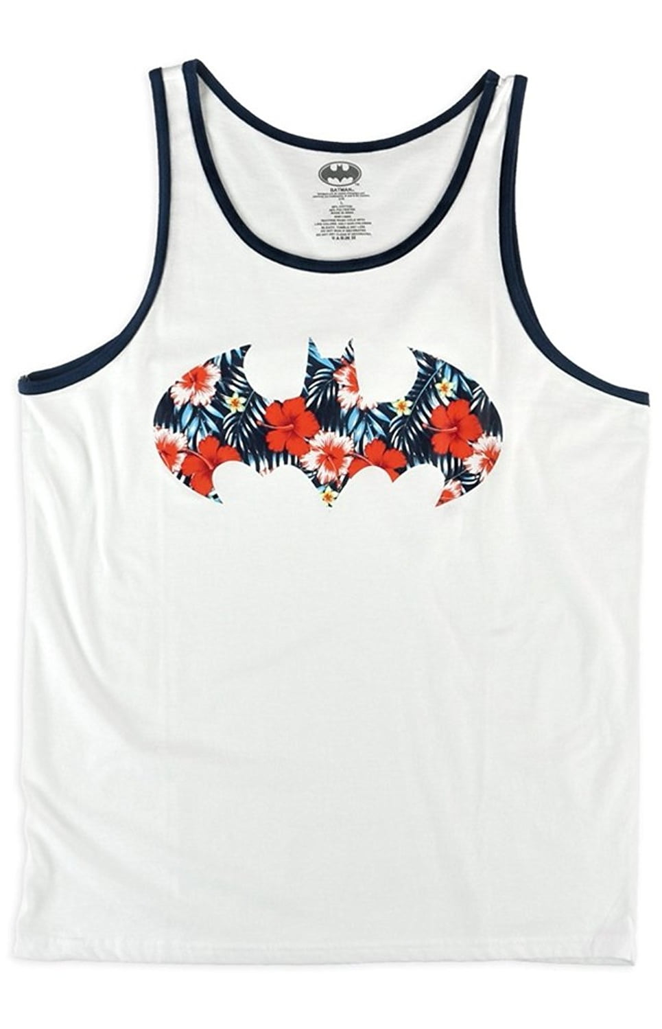 Dc Comics Mens Floral Batman Tank Top