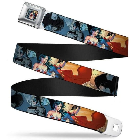 Dc Comics Trinity Group Pose Full Color Dc Comics Trinity Group (Batman Seatbelt Belt Standard