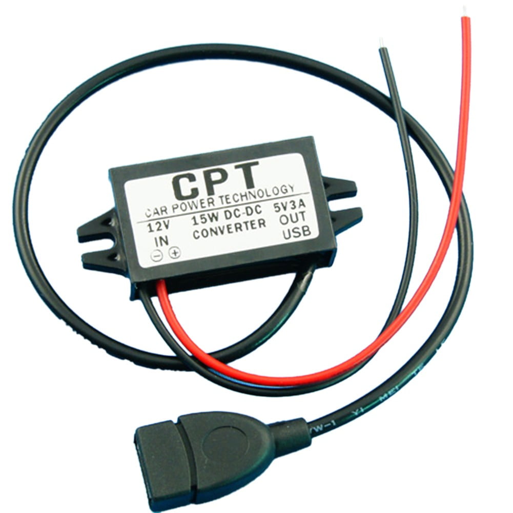 DcDc 12V To 5V 3A Power Converter Usb Step Down Voltage Power Supply
