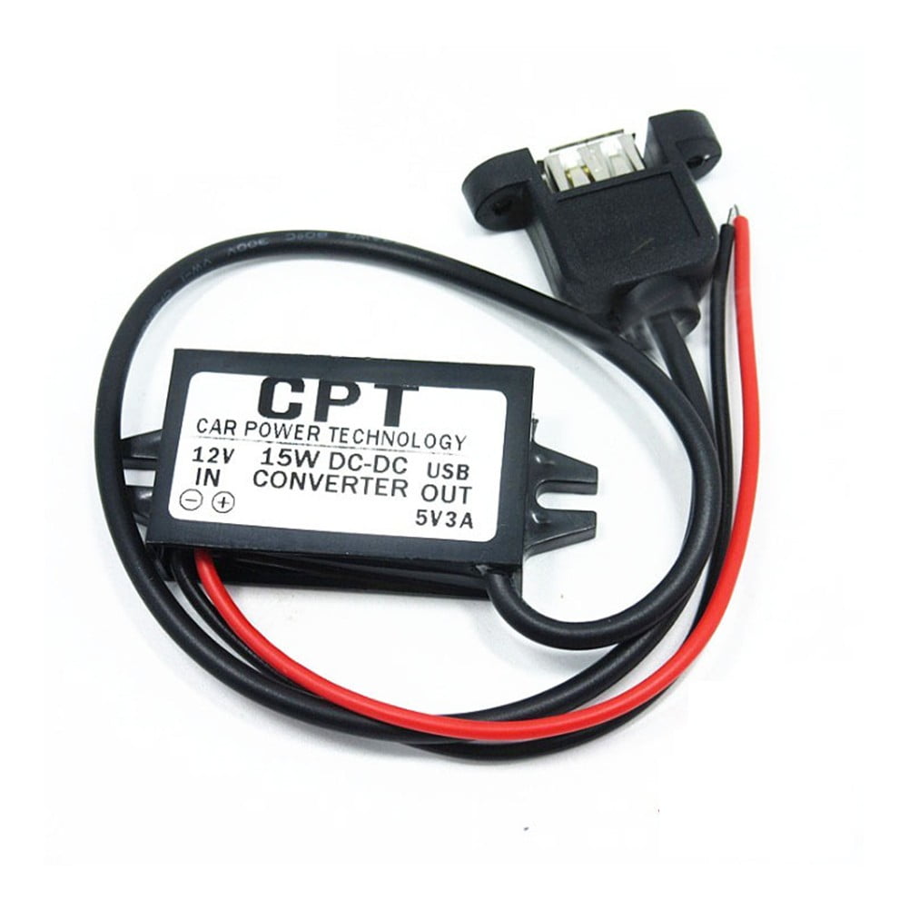 DcDc 12V To 5V 3A Power Converter Usb Step Down Voltage Power Supply