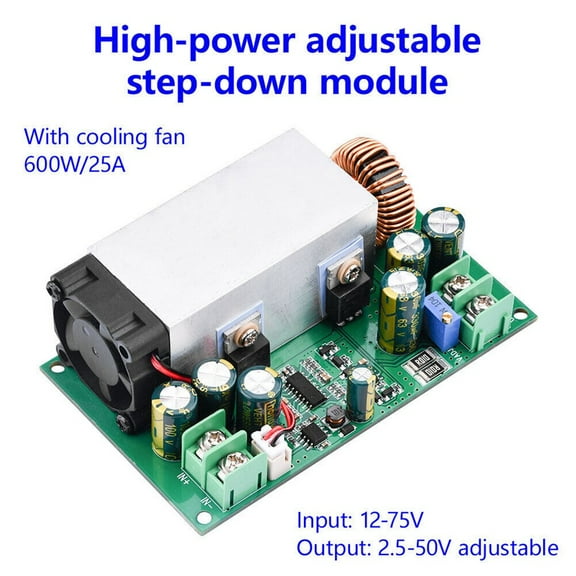 Dc-Dc Adjustable Step-Down Reduce Converter Module 12V~75V To 2.5-60V 600W 25A