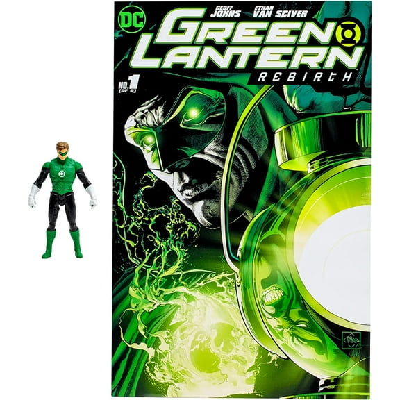 Dc Direct - 3In Figure With Comic Wv2 - Green Lantern (Hal Jordan)