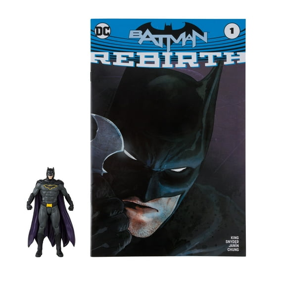 Dc Direct - 3In Figure With Comic Wv3 - Batman (Rebirth)