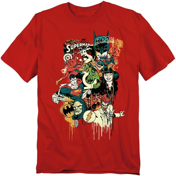 DC Comics T-Shirt Dripping Characters Unisex Graphic Tee For Men & Women