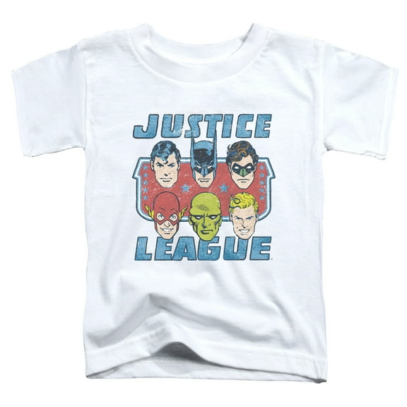 Dc - Faces Of Justice - Toddler Short Sleeve Shirt - 2T