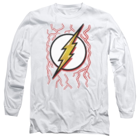 Dc Flash - Airbrush Bolt - Long Sleeve Shirt - Small