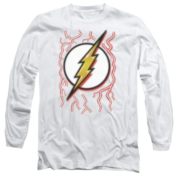 Dc Flash - Airbrush Bolt - Long Sleeve Shirt - X-Large