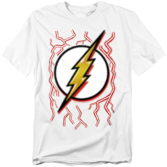 DC Comics Flash T-Shirt Airbrush Bolt Unisex Graphic Tee For Men & Women