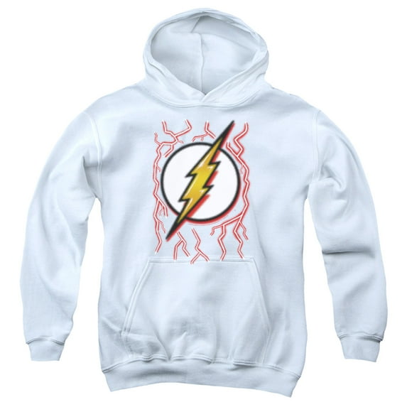Dc Flash - Airbrush Bolt - Youth Hooded Sweatshirt - Small