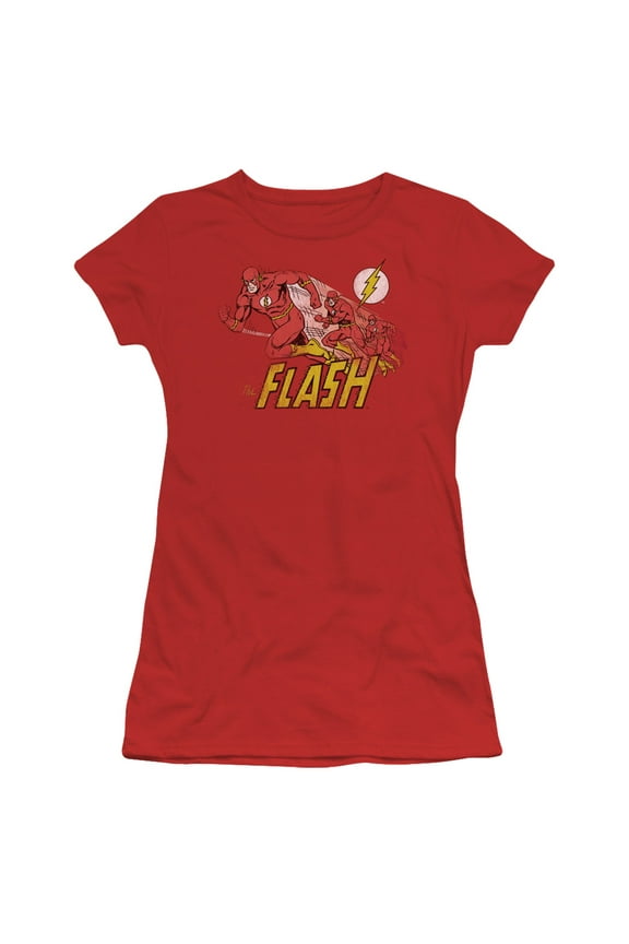 DC Comics Flash Crimson Comet S/S Junior Women's T-Shirt Sheer Red