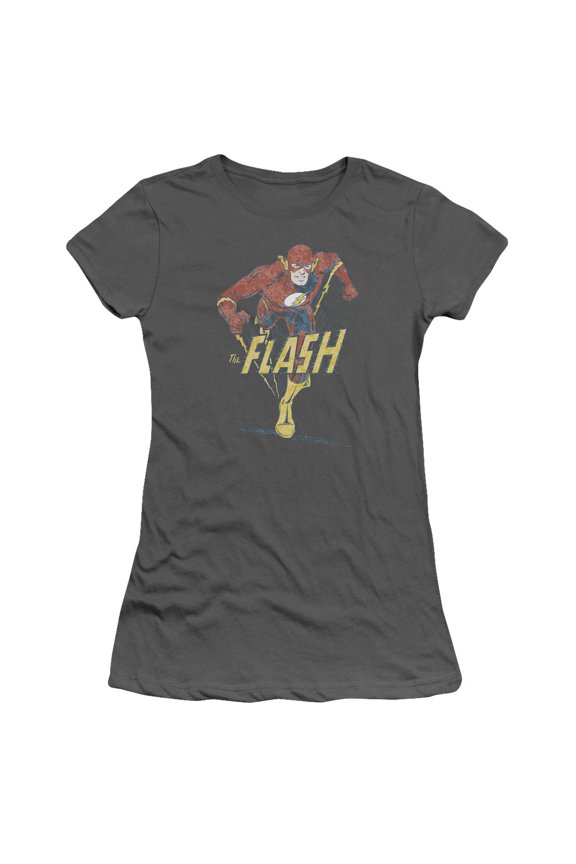 Dc Flash - Desaturated Flash - Juniors Teen Girls Cap Sleeve Shirt - XX-Large
