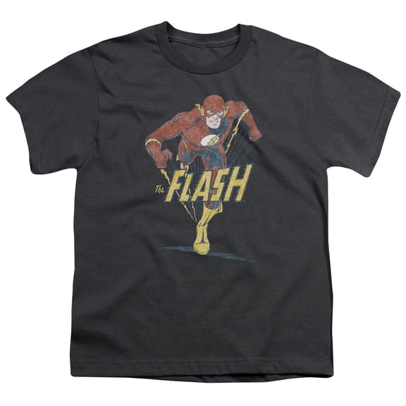 DC Comics Men's  Desaturated Flash T-shirt Charcoal