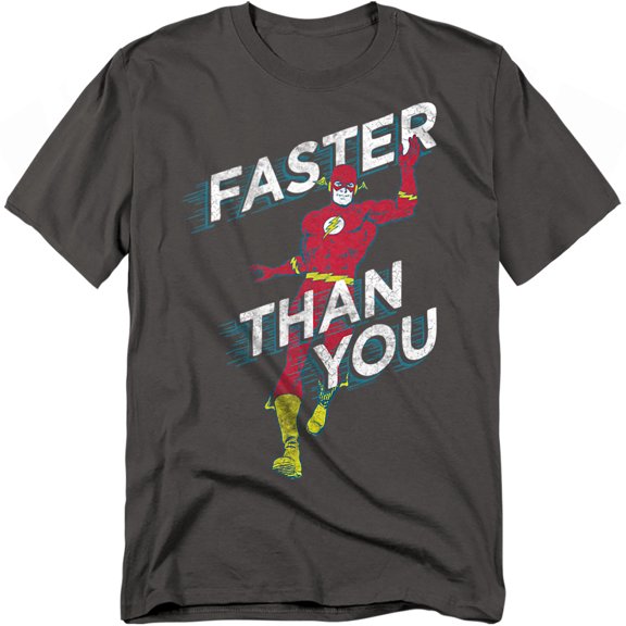 DC Comics Flash T-Shirt Faster Than You Unisex Graphic Tee For Men & Women