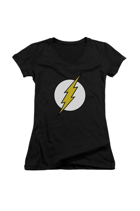 Dc Flash - Fl Classic - Juniors Cap Sleeve V-Neck Shirt - Small
