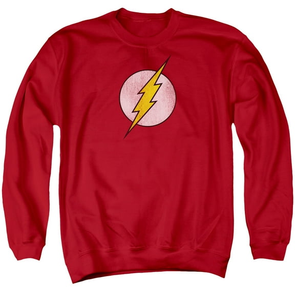 Dc Flash - Flash Logo Distressed - Crewneck Sweatshirt - X-Large