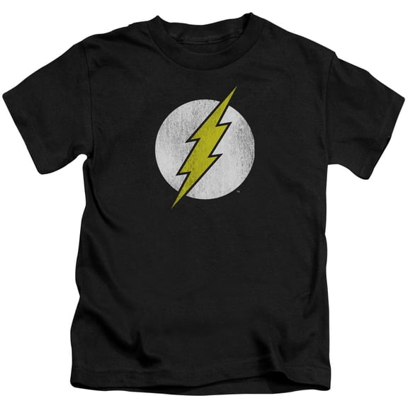 Dc Flash - Flash Logo Distressed - Juvenile Short Sleeve Shirt - 7