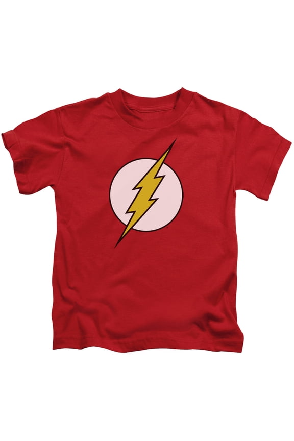 Dc Flash Flash Logo Little Boys Juvy Shirt (Red, 5 6)
