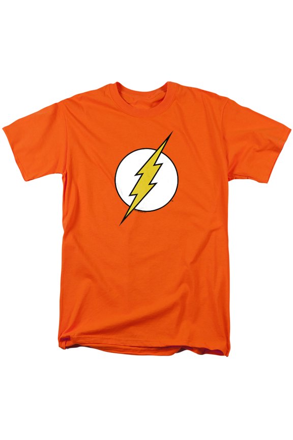 Flash Logo Unisex Adult T Shirt, Orange, 4X-Large