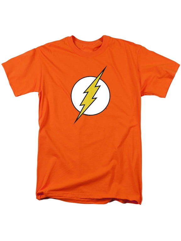 Flash Logo Unisex Adult T Shirt, Orange, 4X-Large