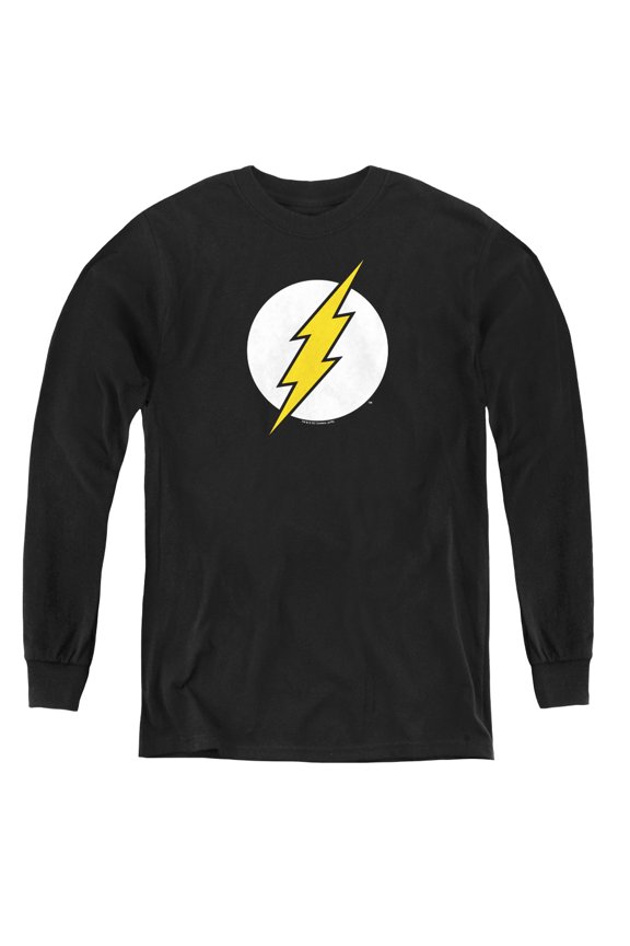 Dc Flash - Flash Logo - Youth Long Sleeve Shirt - Small