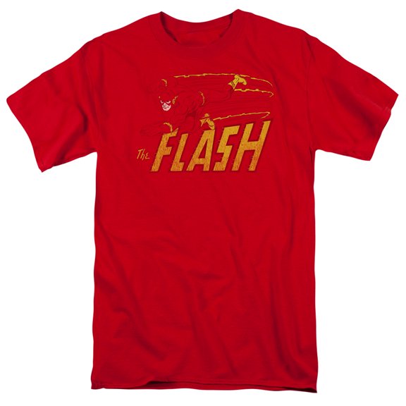 Dc Flash Flash Speed Distressed Officially Licensed Adult T-Shirt XL