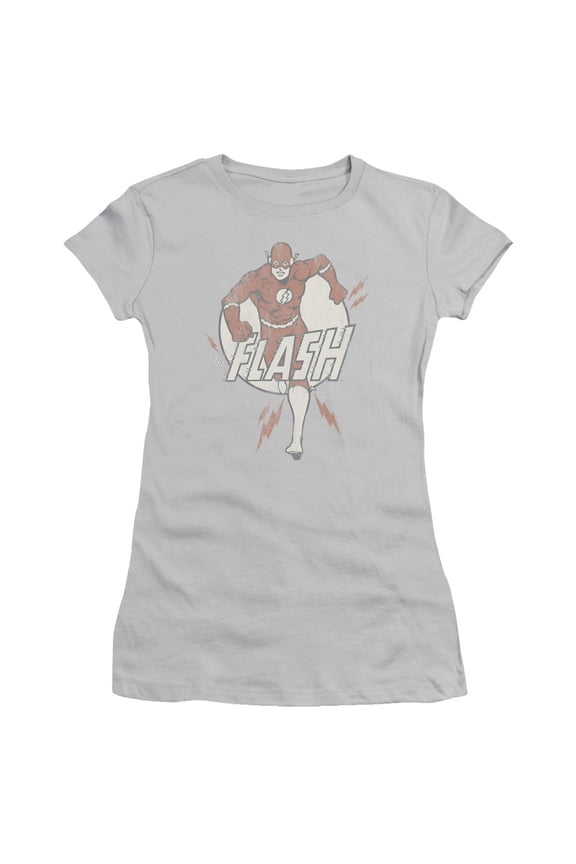 Dc Flash - Lightning Fast - Juniors Teen Girls Cap Sleeve Shirt - X-Large