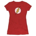 thumbnail image 1 of Dc-Flash Logo - Short Sleeve Junior Sheer Tee - Red- Small, 1 of 1