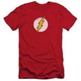 thumbnail image 1 of DC Comics Men's Rough Flash Logo Slim Fit T-shirt Large Red, 1 of 2