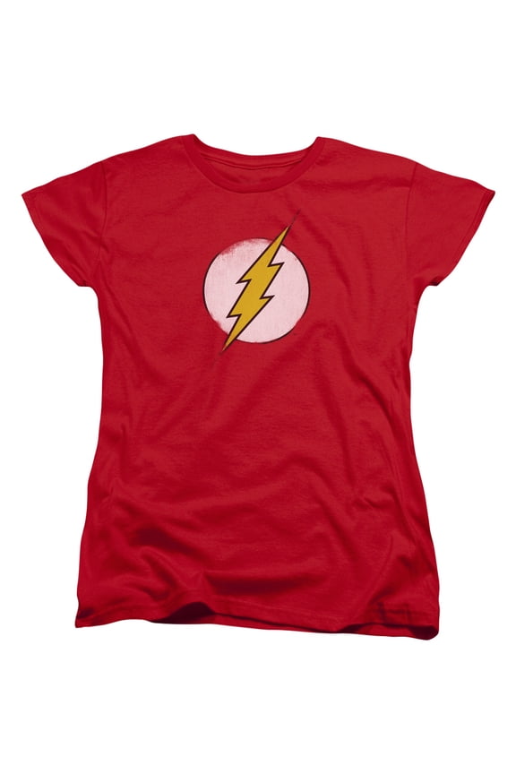 Dc Flash - Rough Flash Logo - Women's Short Sleeve Shirt - Large